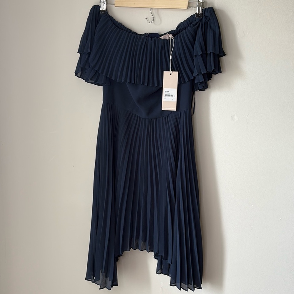 Keepsake The Label Embrace Dress Navy Mini Dress